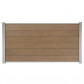 C-Wood Zelfbouw schutting composiet Mix & Match bruinvlam met blank alu accessoires (180 x 90 cm)