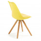 La Forma stoel Lars | gele kuipstoel met houten poten
