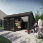 Plus Danmark Multi tuinhuis met dubbele deur / open 10,5 m2 onbehandeld compleet 248 x 432 x 250 cm