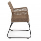 La Forma stoel Novak | donkergrijs gepoedercoat staal met gevlochten polyester touw beige