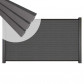 C-Wood Zelfbouw schutting composiet Rhombus Triple rock-grey - antraciet alu accessoires (180 x 90 cm)