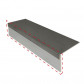 Maestro Steps stootbord (3 stuks) | Laminaat | Aluminium geborsteld | 130 x 20 cm