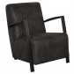 HomingXL Industriële fauteuil Venus | leer Colorado antraciet 01 | 66 cm breed