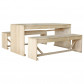 GarPro steigerhout set Celfix | Viking tafel + 2 banken 180 x 80 cm