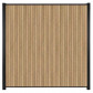 C-Wood Zelfbouw schutting verticaal Rhombus Triple teak - zwart alu accessoires (170 x 180 cm)