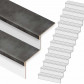 Ekostairs Traprenovatie set - recht - 16 treden PVC toplaag Steen zwart incl. witte stootborden