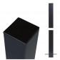 Plus Danmark Paal ijzer zonder voet gegalvaniseerd grijs/zwart 8 x 8 x 268 cm