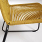 La Forma stoel Meagan | grijs staal met gevlochten polyester touw geel