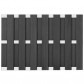 C-Wood Zelfbouw schutting composiet Bari antraciet met blank alu accessoires (180 x 123 cm)