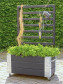 Plus Danmark plantenbak vuren geïmpregneerd | Cubic roomdivider zwart 87 x 50 x 130 cm