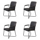 Bo Lundgren Eetkamerstoel - Henry - lederlook Soft antraciet - 4 stuks - voorkant