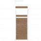 C-Wood Tuindeur aluminium wit frame Mix & Match - composiet bruin gevlamd (90 x 200 cm)