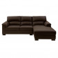 Kuka loungebank Jasmin chaise longue rechts | leer bruin M9805 | 2,50 x 1,70 mtr breed