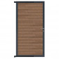 C-Wood Tuindeur aluminium antraciet frame Rhombus Triple - composiet bruin gevlamd (90 x 180 cm)