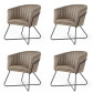 Bo Lundgren Eetkamerstoel - Nova - lederlook Soft groen - 4 stuks - voorkant