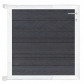 C-Wood Tuinpoort composiet Garda antraciet met wit alu kader (90 x 90cm)