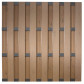 C-Wood Schutting Bari bruin gevlamd met antraciet aluminium frame (180 x 180 cm)