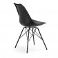 La Forma stoel Lars | zwarte kuipstoel met zwarte metalen poten