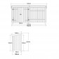 Plus Danmark Multi tuinhuis met dubbele deur/open 4,7 m2 onbehandeld compleet 109 x 432 x 218 cm