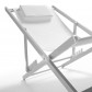 La Forma strandstoel Influence | wit textiel met grijs aluminium frame