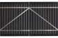 Plus Danmark elektrisch bedienbare dubbele poort vuren | Port rechte poorten zwart complete set (300 x 180 cm)