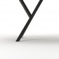 I-Catchers Boomstamtafel massief Mango zwart | 220 x 100 x 78 cm | Bladdikte 4 cm | Y-poten