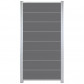 C-Wood Zelfbouw schutting composiet Modular Rock grey met blank alu accessoires (90 x 180 cm)