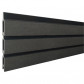 C-Wood Zelfbouw schutting composiet Rhombus Triple antraciet - wit alu accessoires (180 x 200 cm)