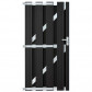 C-Wood Tweedekans - Tuindeur composiet Stijl antraciet met blank alu frame incl. beslag (100 x 180 cm)