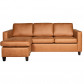 HomingXL loungebank Swing chaise longue links | stof Missouri cognac 03 | 2,08 x 1,36 mtr breed