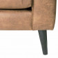 HomingXL Hoekbank Aster chaise longue links | lederlook Dalton cognac 09 | 2,22 x 2,62 mtr breed