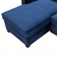 HomingXL Loungebank Swing chaise longue links | velours Brunei blauw 32 | 2,08 x 1,36 mtr breed