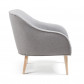 La Forma stoel Lobby | zilvergrijs Varese stof met houten poten