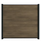 C-Wood Zelfbouw schutting composiet Rhombus Double ipé - zwart alu accessoires (180 x 180 cm)
