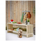 Plus Danmark lattentafel vuren met plank | Rustik Design 218 cm driftwood geverfd