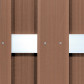 C-Wood Schutting composiet Ibiza bruin met blank aluminium frame (180 x 180 cm) incl. T- beslag