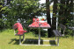 Plus Danmark picknickset vuren geimpregneerd | Basic 2 rugleuningen zwart 184 x 177 x 73 cm