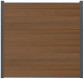 C-Wood Schutting composiet Como teak met antraciet aluminium kader (180 x 180 cm)