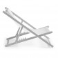 La Forma strandstoel Influence | wit textiel met grijs aluminium frame