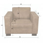 HomingXL fauteuil Shuffle | stof Missouri antraciet 02 | 95 cm breed