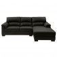 Kuka loungebank Jasmin chaise longue rechts | leer zwart M9812 | 2,50 x 1,70 mtr breed