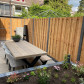 Elephant Hout & Beton schutting zwart - Douglas recht 15L (197 x 200 cm) dikte 4,5 cm