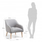 La Forma stoel Lobby | olijfgroen Varese stof met houten poten