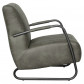 HomingXL Industriële fauteuil Juno | leer Colorado grijs 02 | 78 cm breed