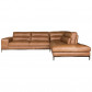 Kuka hoekbank Titan chaise longue rechts | leer cognac | 3,45 x 2,80 mtr breed