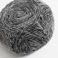La Forma poef Sherm | zwart geborduurd 100% wol (50 x 50 cm)