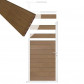 C-Wood Tuindeur aluminium wit frame Mix & Match - composiet bruin gevlamd (90 x 180 cm)