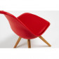 La Forma stoel Lars | rode kuipstoel met houten poten