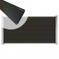 C-Wood Zelfbouw schutting composiet Mix & Match antraciet - blank alu accessoires (180 x 90 cm)