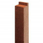 Steunpiket enkel hardhout bankirai geschikt voor belmonte poort (7 x 7 x 40 cm)